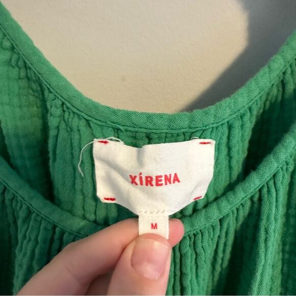 Xirena Green Cotton Gauze Tiered Maxi Dress Medium - Picture 15 of 16
